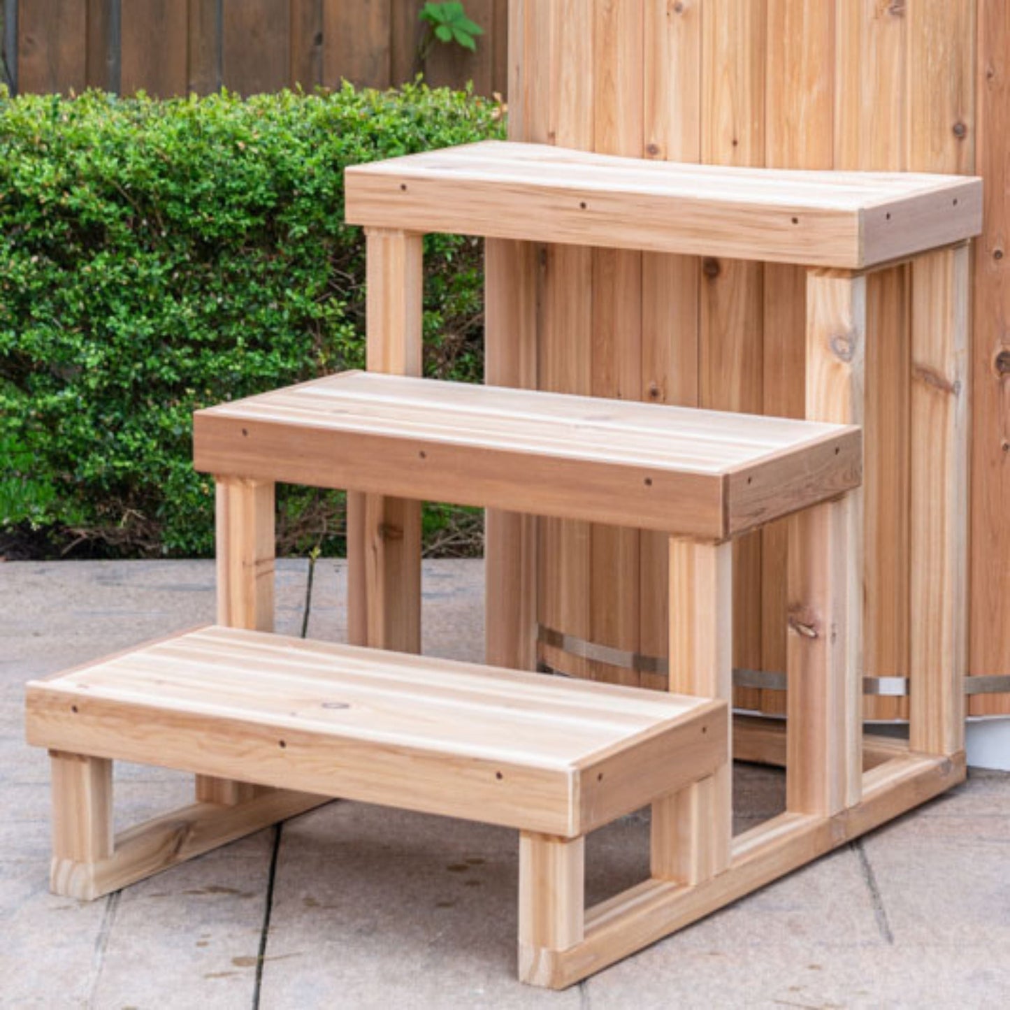 Dundalk LeisureCraft | 3 Tier Steps for Cold Plunge | Canadian Timber