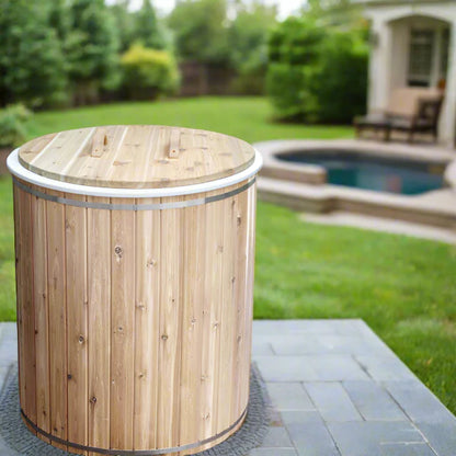 Dundalk LeisureCraft | 36" Round Cold Plunge Lid | Canadian Timber