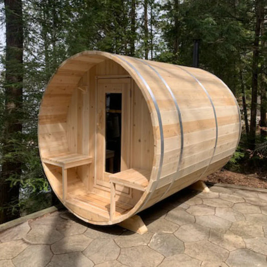 Dundalk LeisureCraft CT Serenity 4 Person Outdoor Barrel Sauna