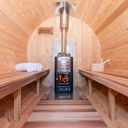 Dundalk LeisureCraft CT Harmony 4 Person Outdoor Barrel Sauna