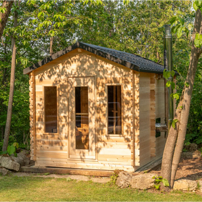 Dundalk Leisure Craft Georgian Cabin 6 Person Outdoor Sauna With Change Room