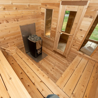Dundalk Leisure Craft Georgian Cabin 6 Person Outdoor Sauna With Change Room